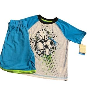 Cuddl Duds Boys Short Sleeve‎ PJ Set, Size 8, NWT